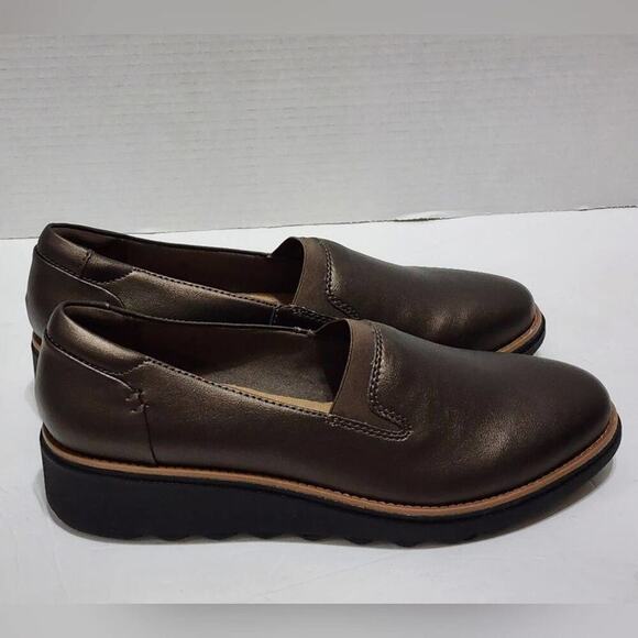 Clarks‎ Women’s Sharon Dolly Loafer 7 Antique Bronze size 10 new! - Picture 5 of 12